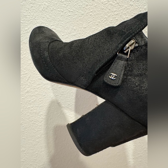 Chanel black suede booties - Picture 7 of 16